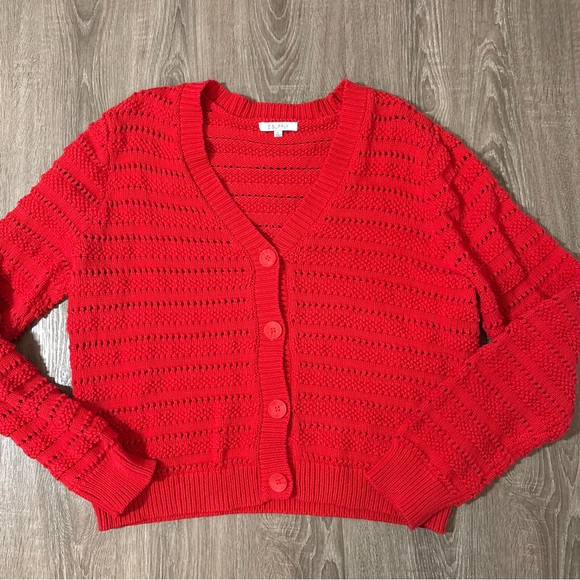 Z Supply Women's Vibrant Red Cardigan - Picture 3 of 10